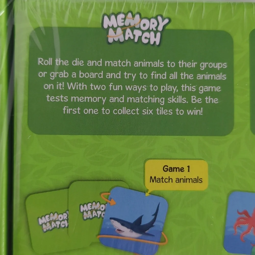 Skillmatics Memory Match animal planet roll match learn family learning game NWT